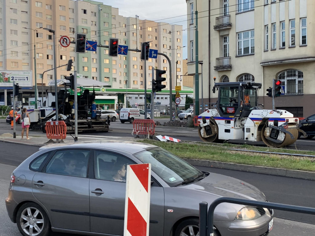 Utrudnienia dla kierowców w centrum Sosnowca.