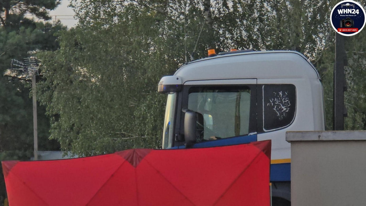 Tragedia w Lesznowoli. Kierowca ciężarówki zasłabł za kierownicą i zmarł