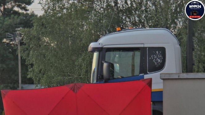Tragedia w Lesznowoli. Kierowca ciężarówki zasłabł za kierownicą i zmarł