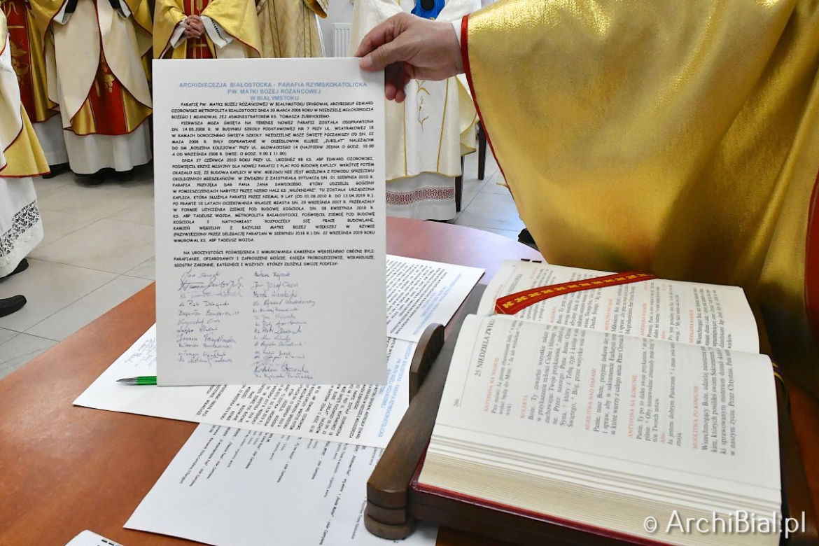 Kościół pw. Matki Bożej Różańcowej w Białymstoku. Świątynia powstała w niespełna rok
