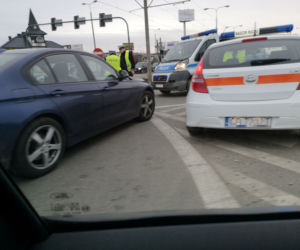 Zderzenie tramwaju i policyjnego bmw na ul. Fordońskiej w Bydgoszczy!