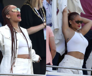 Rihanna na meczu krykieta