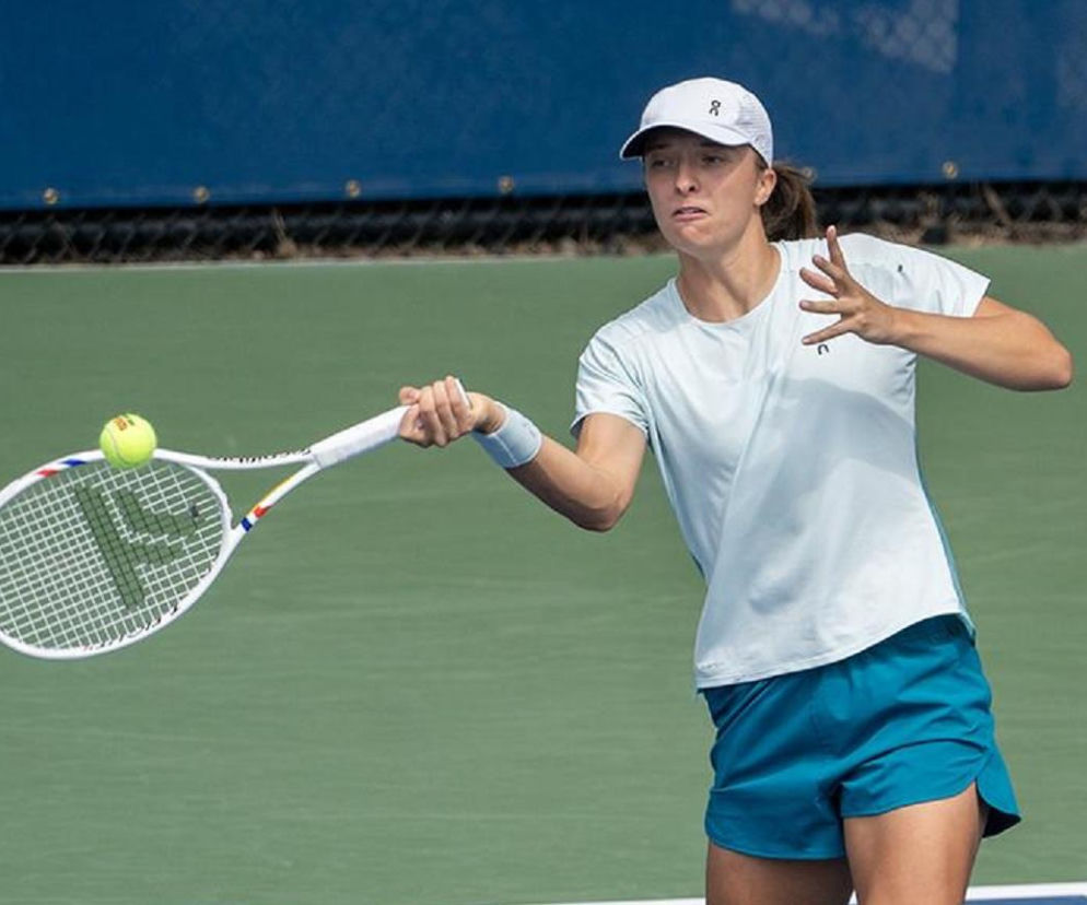 Trening Igi Świątek na US Open
