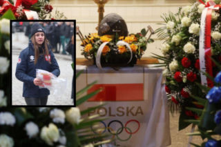 Pogrzeb Mariana Kasprzyka. Przejęta Julia Szeremeta ze sztandarem. Wzruszające obrazy przejdą do historii