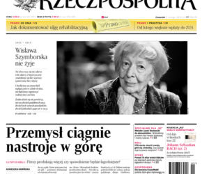 Wisława Szymborska NIE ŻYJE - okładki gazet 02.02.2012