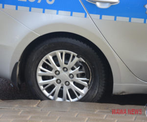 Kolizja potem wypadek z udziałem radiowozu na Wisłostradzie