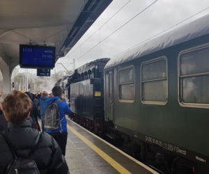 Zabytkowy pociąg na stacji Szczecin Główny