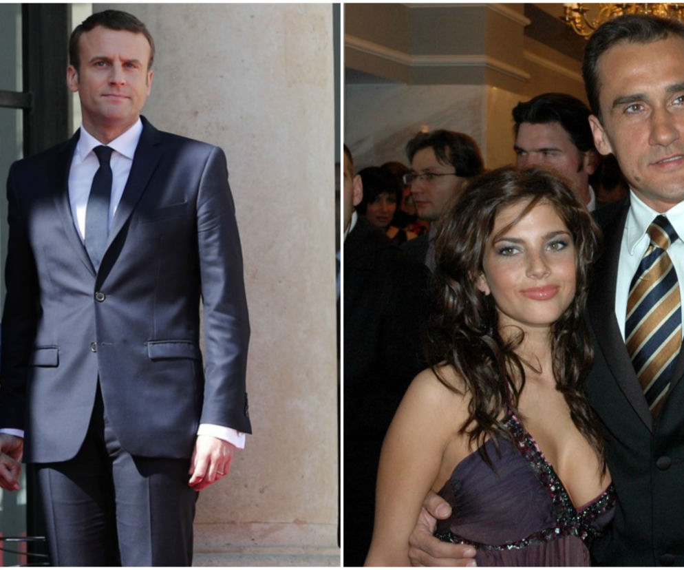 Emmanuel Macron z żoną, Mariuzs Max Kolonko z Weroniką Rosati