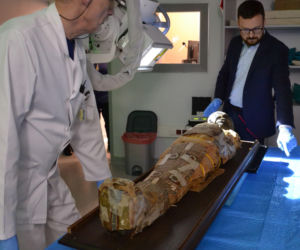 Egipska mumia trafiła do szpitala w Lublinie
