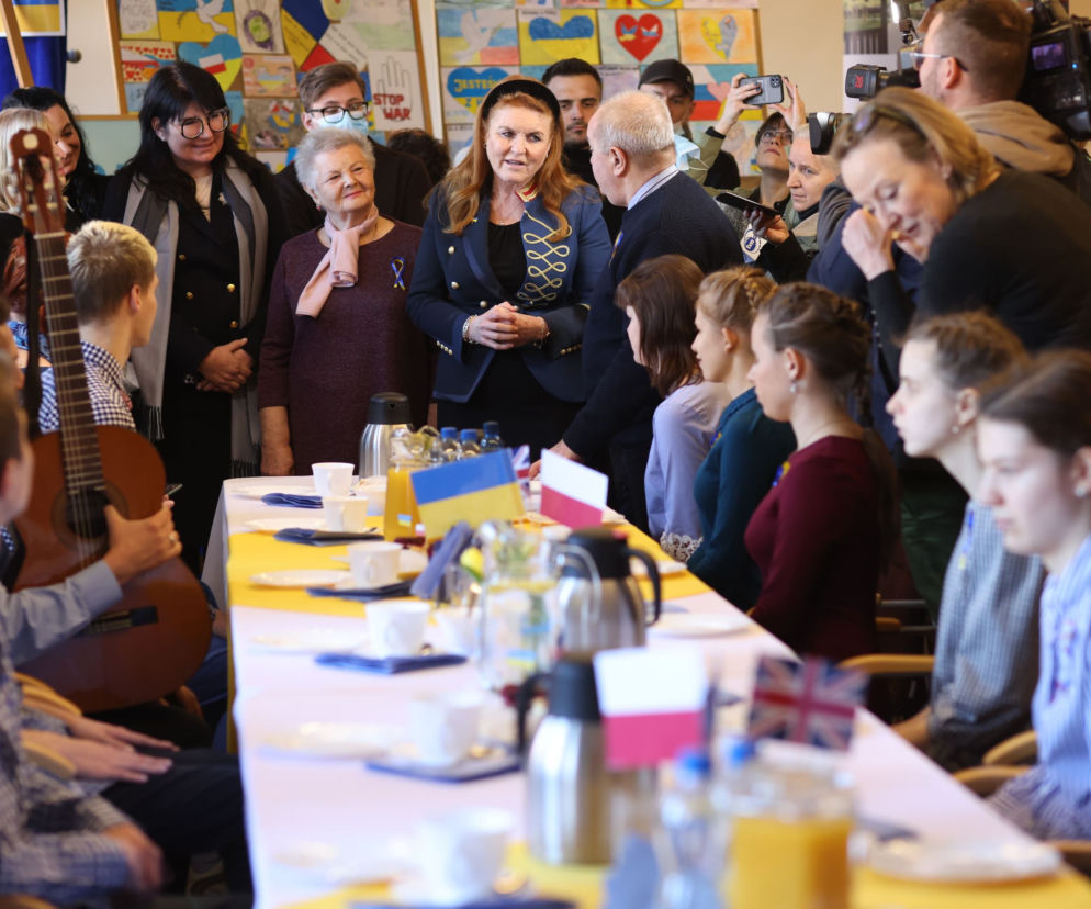 Dąbrowa Górnicza: Sarah Ferguson, księżna Yorku, odwiedziła ukraińskie dzieci