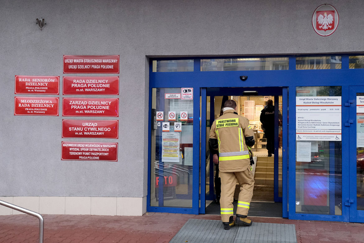 Alarm bombowy na Pradze-Południe 