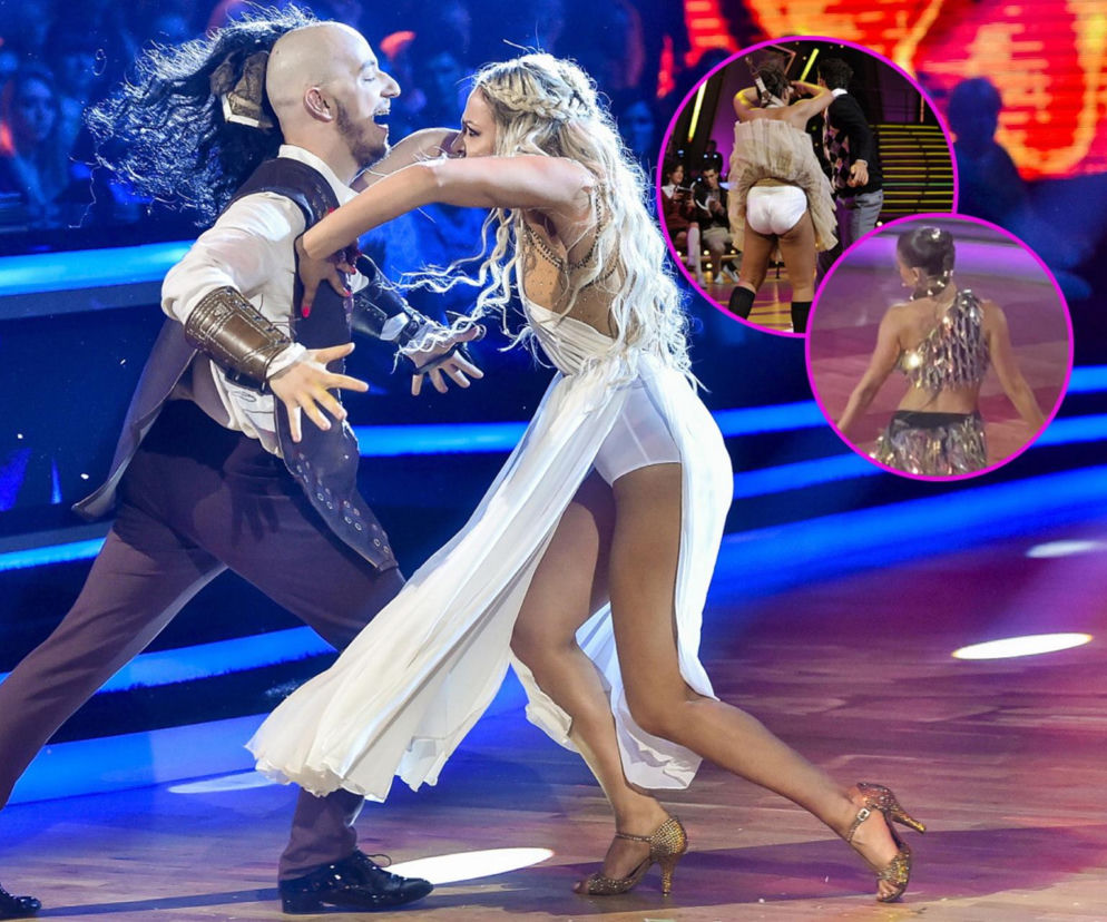 Julia Wieniawa w tańcu odsłania bieliznę. Obok miniatury z wpadkami innych gwiazd. O kulisach show przeczytasz na SE.