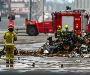 Potężny pożar statku w porcie w Gdańsku! Ogień zajął ładownię, na miejscu około 100 strażaków