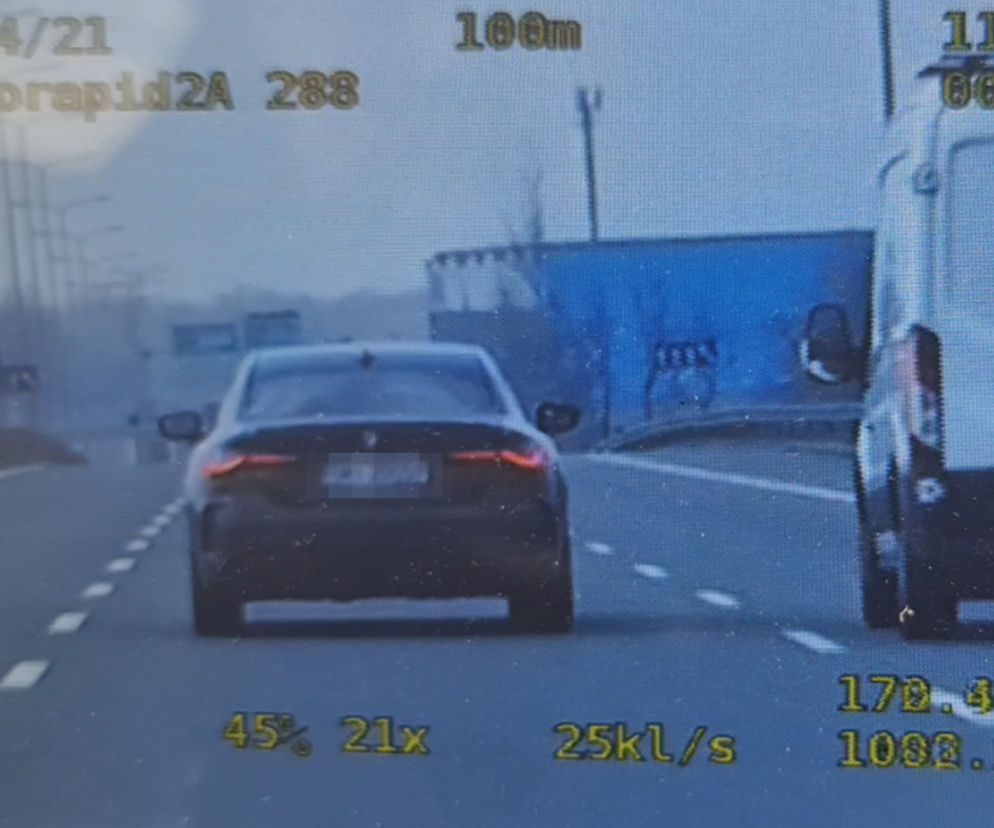 Szalała po drodze w nowym BMW