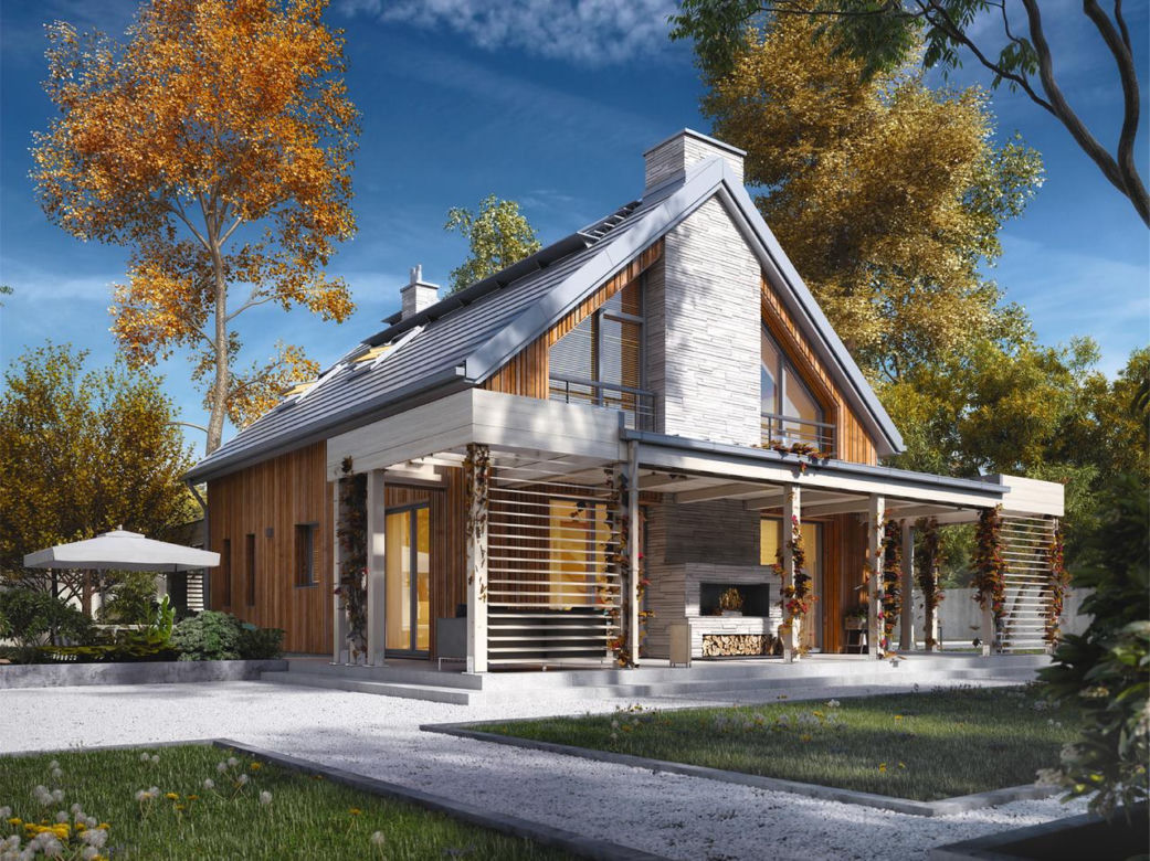 Projekt: Weranda 4 – DS023; autor projektu: architekt Tomasz Sobieszuk