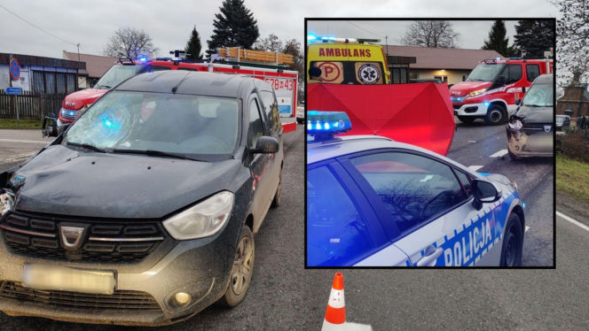 Schodziła już z pasów, gdy huknęło w nią auto. 42-latka zabrana śmigłowcem do szpitala. „Jej stan jest ciężki”