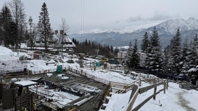 Budowa hotelu Salamandra w Kościelisku - luty 2026