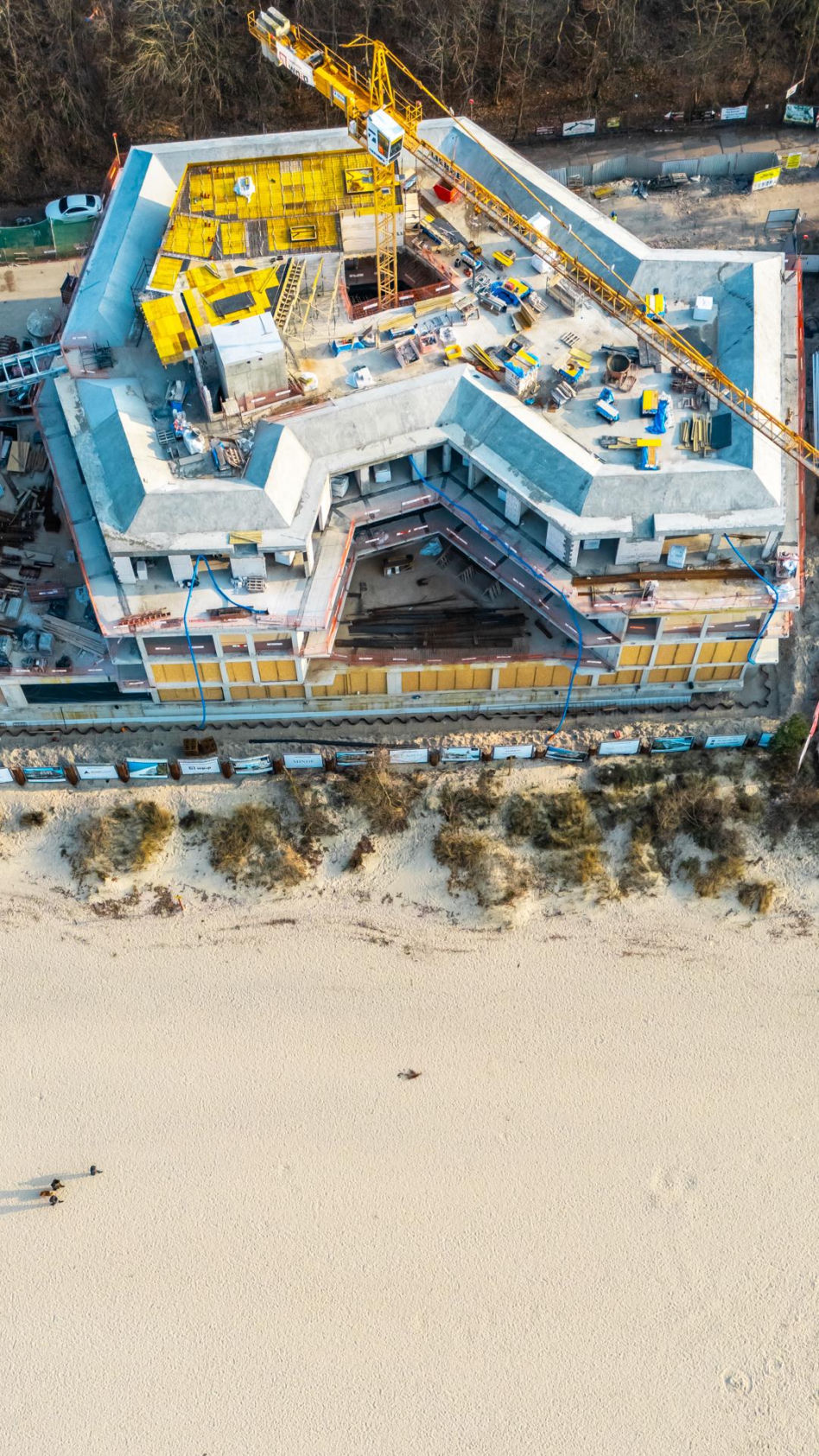 The Sea Resort w Międzyzdrojach podczas budowy
