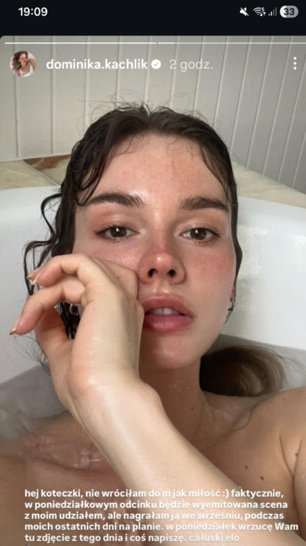 Dominika Kachlik na Instagramie komentuje powrót Franki do "M jak miłość"