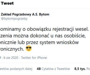 Osoby zaszczepione na COVID-19 przyjmujemy bez kolejki. Zakład Pogrzebowy A.S. Bytom znowu podbija internet zabawnymi wpisami [GALERIA]