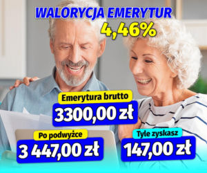 Waloryzacja emerytur 4,46%