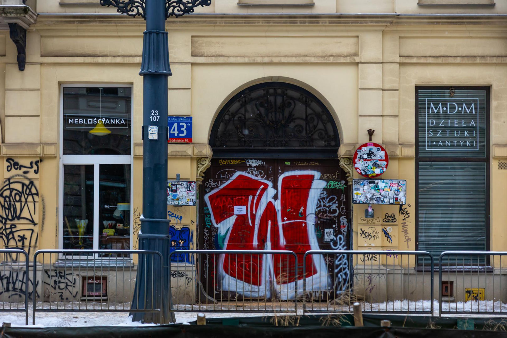 Graffiti w centrum Warszawy w 2026 r.