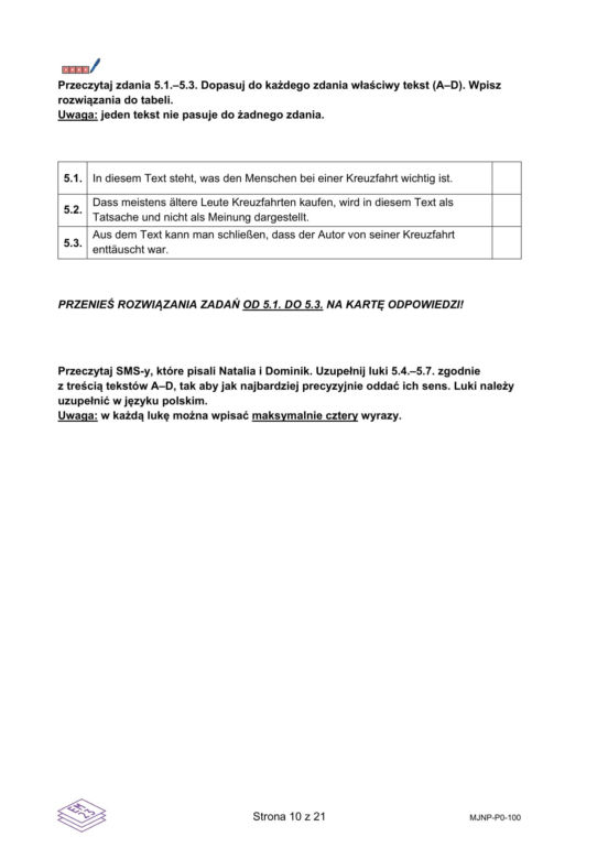 Matura 2025: niemiecki 7.05.2025. Arkusze CKE i odpowiedzi. Poziom podstawowy [Formuła 2023]	