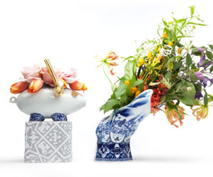Biało-niebieska porcelana i ceramika
