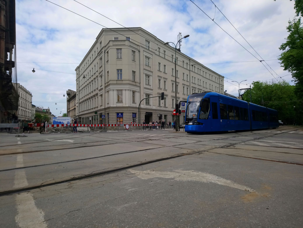 Kraków: Zobacz jak postępują prace przy przebudowie ulicy Krakowskiej