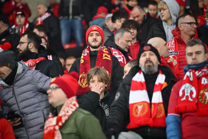 Widzew Łódź - Lech Poznań: Zdjęcia kibiców i zawodników z meczu 24. kolejki PKO BP Ekstraklasy