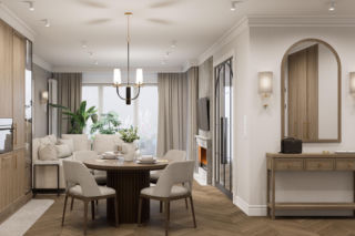 Kaszmirowe mieszkanie w gdańsku - projekt Renata Michałowicz