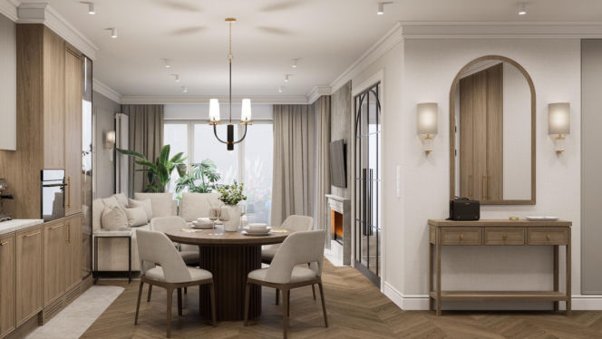 Kaszmirowe mieszkanie w gdańsku - projekt Renata Michałowicz