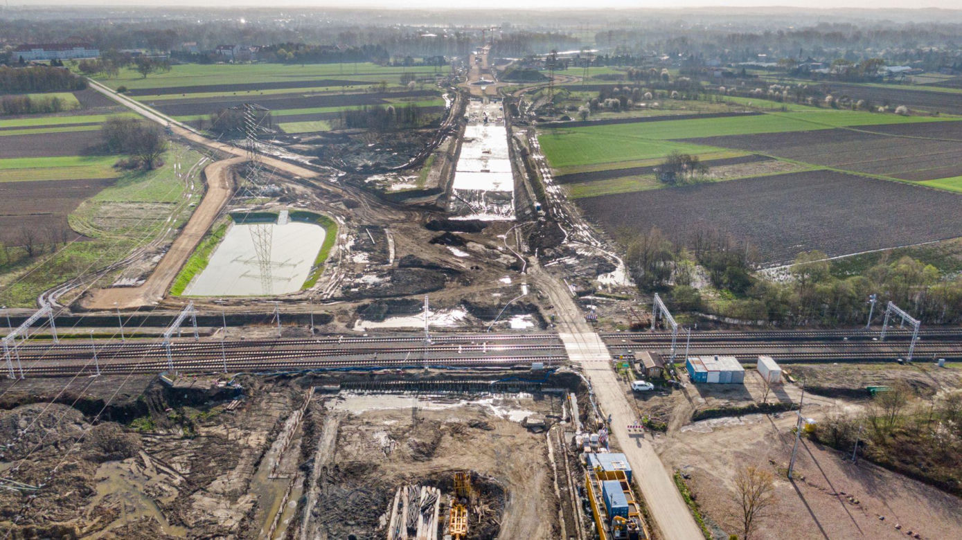 Budowa obwodnicy Oświęcimia - kwiecień 2024