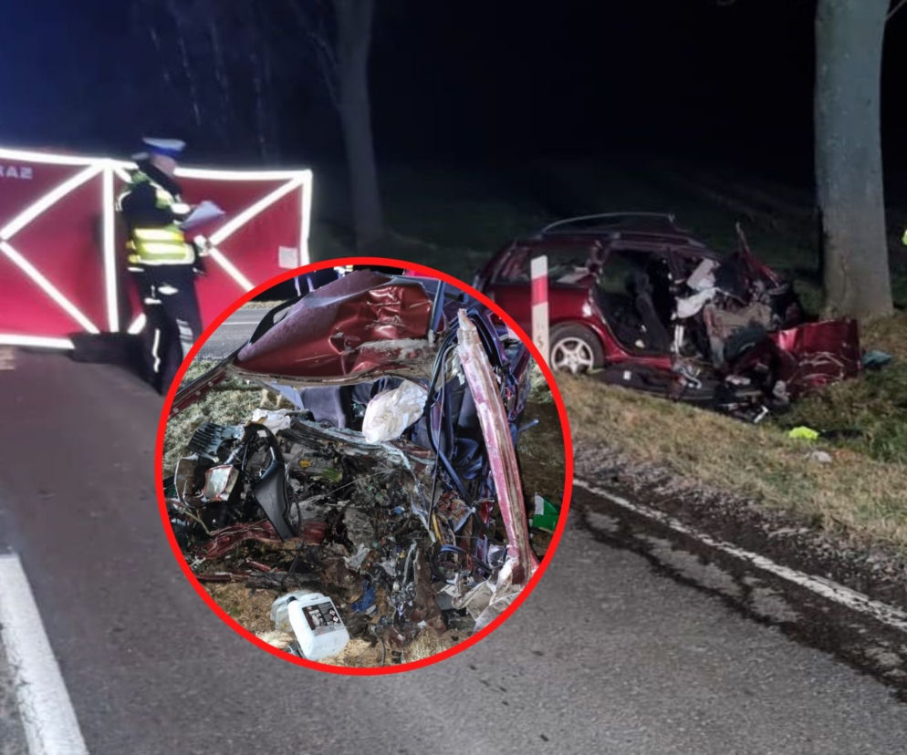 Tarnawka: 23-latek z Lublina roztrzaskał się o drzewo. Makabra na drodze