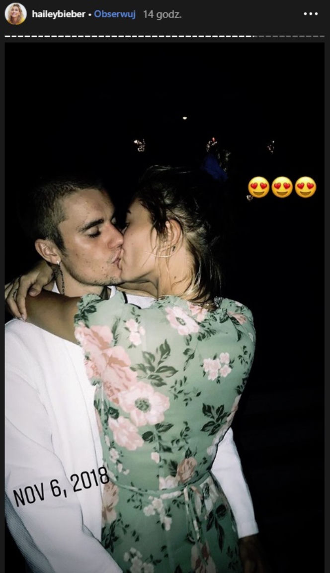 Hailey Bieber i Justin Bieber we wspomnieniach na Insta Stories