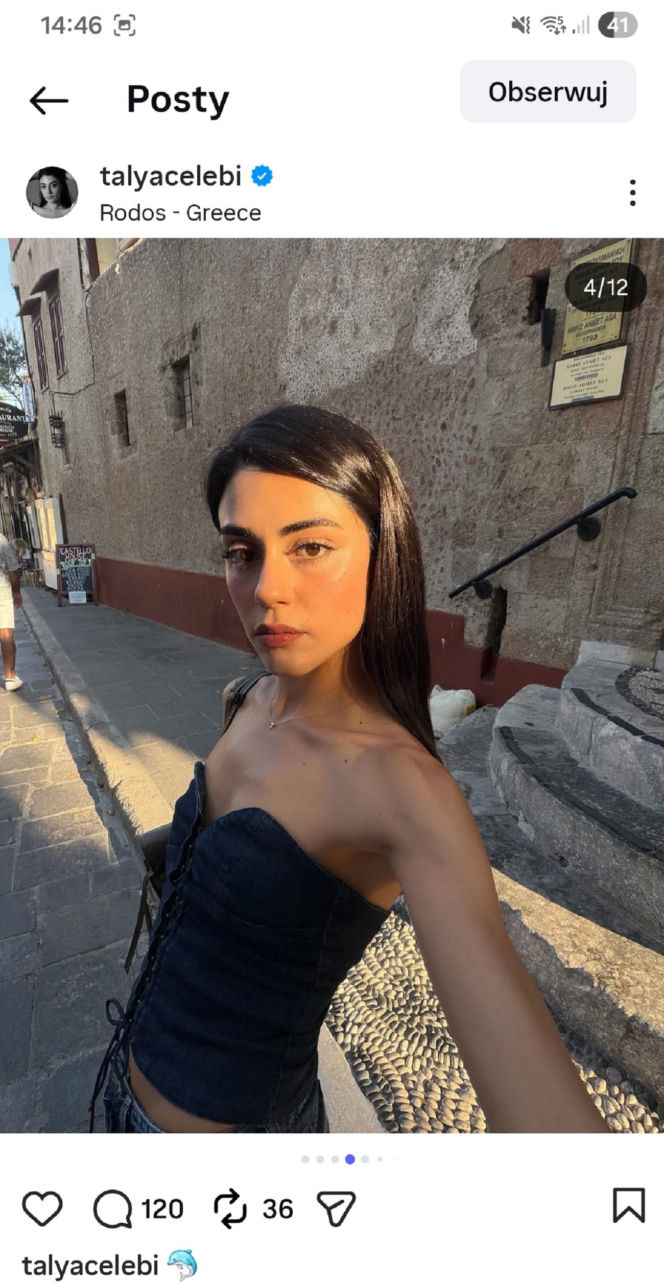 Talya Celebi (Hancer z serialu Panna młoda) na Instagramie