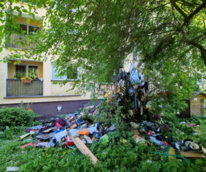 Pożar przy ul. Projektantów w Koszalinie
