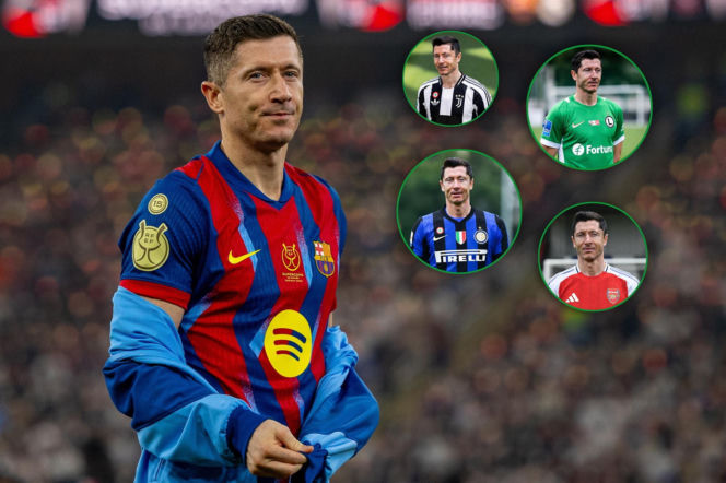 AI sprawdził, jak Robert Lewandowski wyglądałby w Juventusie, Milanie, Legii i Rakowie. Gdzie pasuje najbardziej?