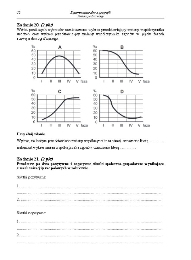 Arkusz geografia podstwowy matura 2014