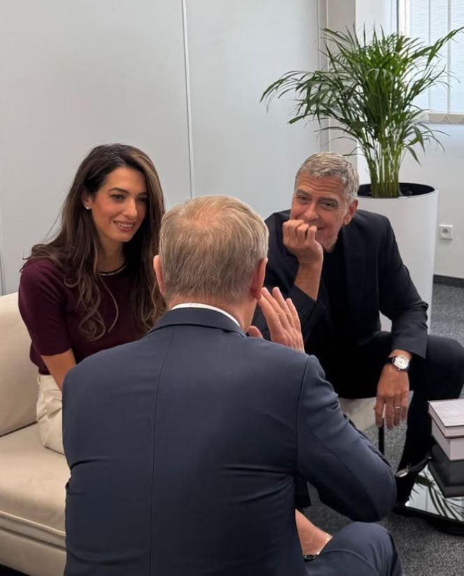 Amal Clooney, George Clooney, Donald Tusk