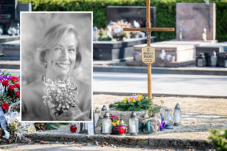 Tak dziś wygląda grób Bożeny Dykiel. Jeden wieniec przyciąga uwagę wszystkich