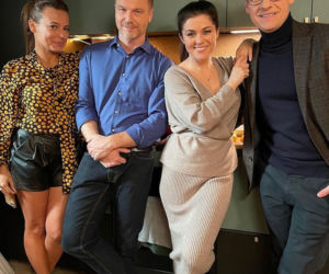 M jak miłość. Magda (Anna Mucha), Andrzej Budzyński (Krystian Wieczorek), Kinga (Katarzyna Cichopek), Piotrek (Marcin Mroczek)