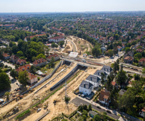 Budowa węzła Łękno - siearpień 2020