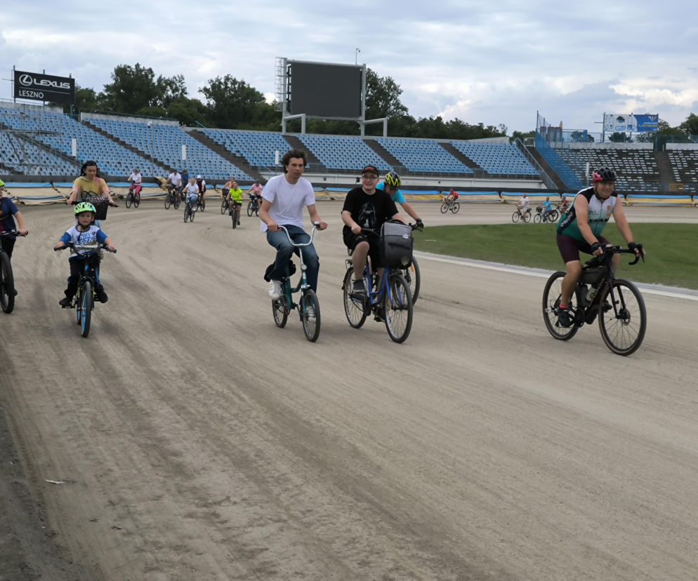 Rowerowa Stolica Polski - kręcili kilometry na stadionie w Lesznie