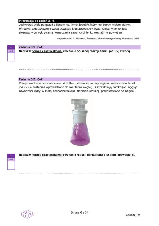Matura 2025 chemia rozszerzona - arkusz CKE 16.05.2025 - Formuła 2023
