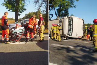 Piotrowina. Wypadek białoruskiego autokaru na DK 2 Siedlce-Warszawa. Jest wielu poszkodowanych