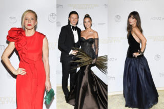 Bal Fundacji TVN. Socha w prześwitującej sukni, Rozenek-Majdan z piórami pawia?