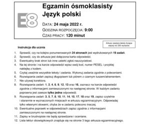 Egzamin ósmoklasisty 2022: polski. Zadania, arkusze CKE i odpowiedzi z języka polskiego