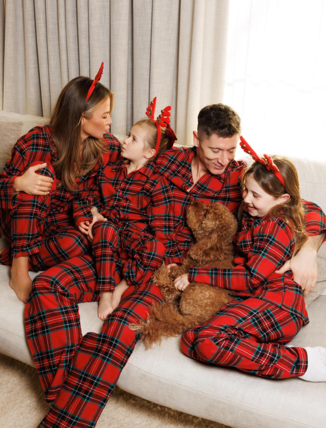 Anna Lewandowska i Robert Lewandowski świątecznie