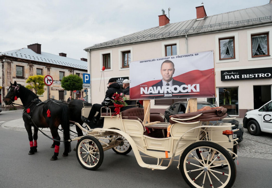 Karol Nawrocki na zorganizowanej przez telewizję Republika debacie przedwyborczej w Końskich